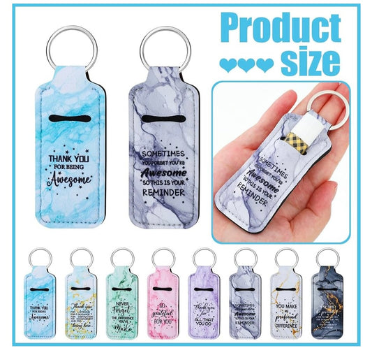 Inspirational Keychain Pouch- (Lip Balm & Roll-On Holder)